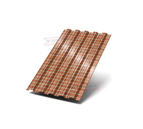 Профнастил НС35-1000 ECOSTEEL-Кирпич-0.5