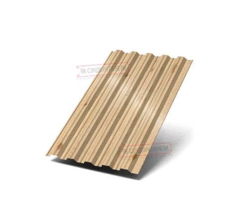 Профилированный лист НС35-1000 ECOSTEEL_MA-Сосна-0.5