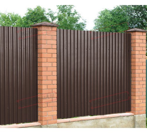 Профилированный лист C21х1000 Викинг E RAL8017-0.5