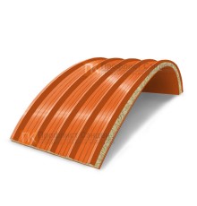 Сэндвич-панели арочные с минеральной ватой, ширина 1000 мм, толщина 50 мм, 0.5/0.5, RAL2004
