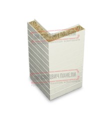 Горизонтальная угловая сэндвич-панель из минеральной ваты, ширина 1200мм, толщина 50мм, 0.5/0.5, RAL9003