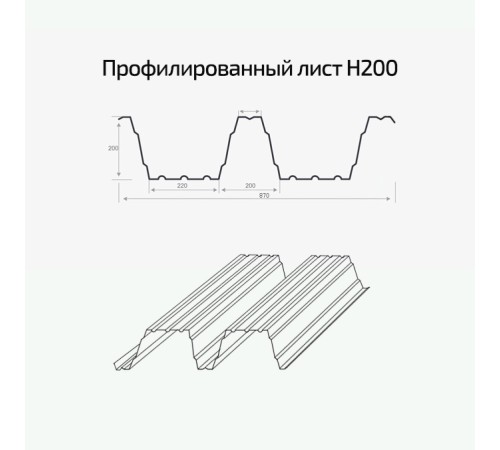 Профлист Н200-840 Полиэстер RAL-3011-0.7